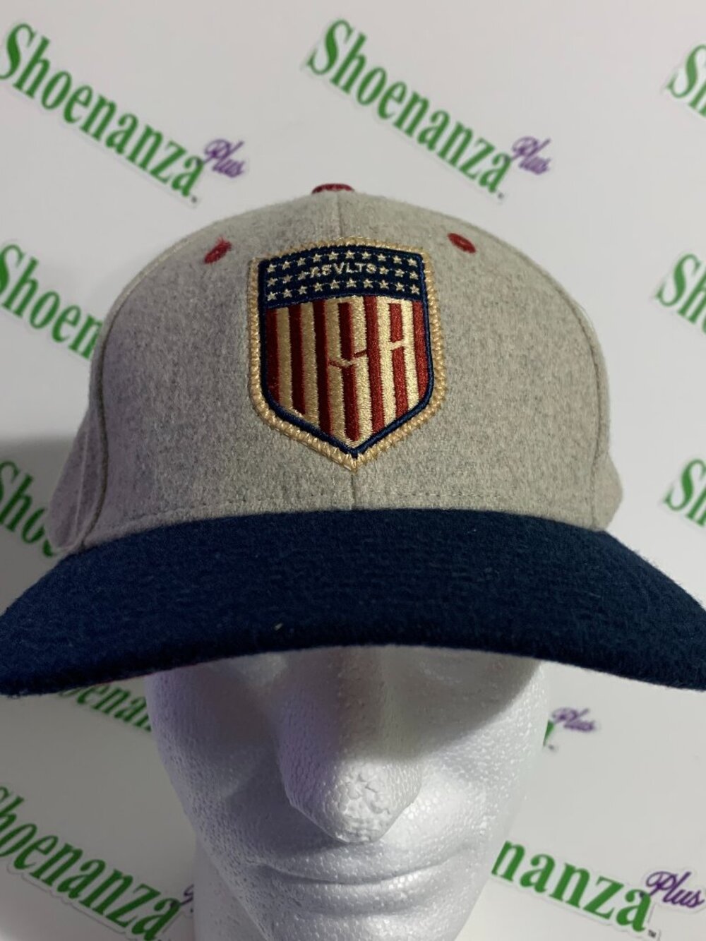 RSVLTS Hat USA Shield Patriotic Dare Mighty Thing Collection Wool Sloped Cap